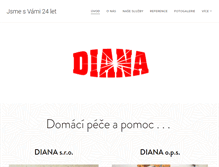 Tablet Screenshot of domacipece-diana.cz